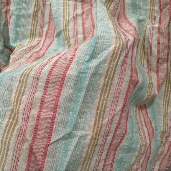 Solitaire Pastel Color Stripe Bell Sleeve Off The Shoulder Top Size Large - Picture 6 of 7